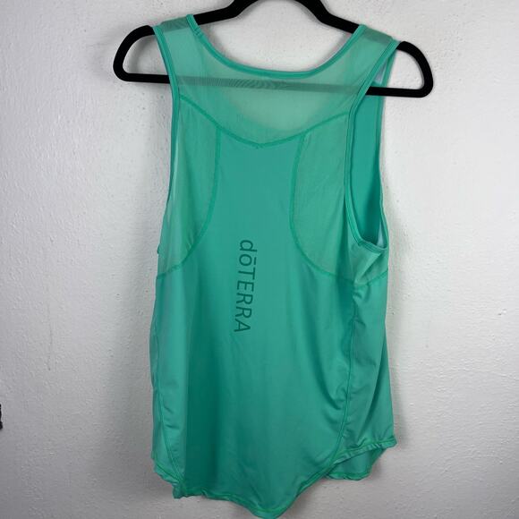 doTERRA Logo Women's Bright Green Relaxed Fit Athletic Tank Top Medium - Picture 6 of 6